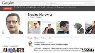 Bradley Horowitz's Google+ page