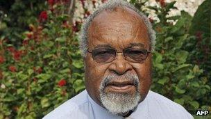 File picture of Michael Somare in Port Moresby on 17 August 2007