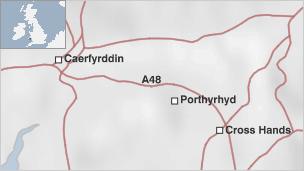 Map o'r ardal