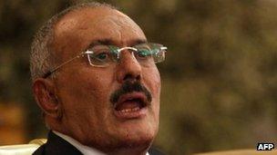 Yemeni President Ali Abdullah Saleh (24 December 2011)