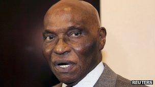 Senegal's President, Abdoulaye Wade (pictured in 2010)