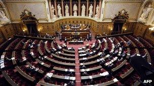 The French Senate votes on the genocide denial bill, 23 January