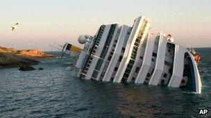 The cruise ship Costa Concordia