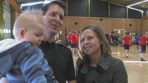 Steven Bowen, Celine Bowen and their child Jason Bowen
