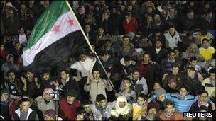 Demonstrators in Syria