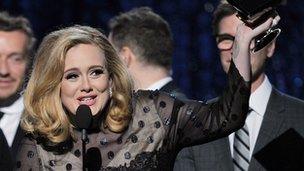 Adele at the Grammys