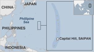 Map of Northern Marianas Islands