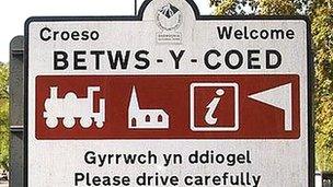 Arwydd Betws-Y-Coed