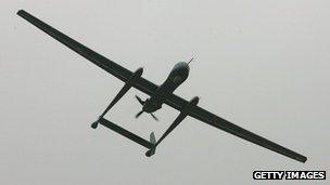 The Eitan, the Israeli Air Force's latest generation of Unmanned Aerial Vehicle (UAV), flies over a ceremony introducing it into the 210th UAV squadron on February 21, 2010 at the Tel Nof air base in central Israel. The Eitan, or Heron TP, weighs in at 5,000 kgs and has a 26 meter wingspan. It can carry a heavy payload, is equipped with more advanced technological systems than its predecessors and has a 20-hour high-altitude flying time.