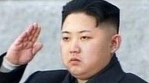 Grab from North Korean TV on 28 December 2011 shows Kim Jong-Un saluting during his father Kim Jong-Il's funeral at Kumsusan Memorial Palace in Pyongyang