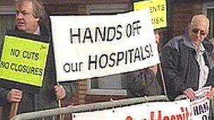 Campaigners battling to save the two hospitals