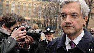 Chris Huhne arrives at Southwark Crown Court on 2 March 2012