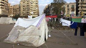 Tents in Tahrir Square