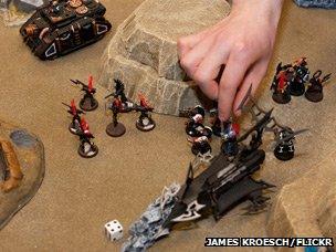 Warhammer game in progress, photo by James Kroesch via Flickr