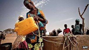 Fetching water in drought stricken South of Mauritania. Feb 2012