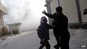 Clashes in Idlib, northern Syria. 10 March 2012