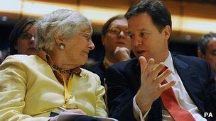 Nick Clegg and Baroness Williams