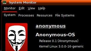 Screenshot from Anonymous OS