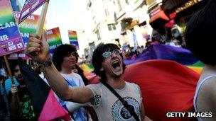 Istanbul's gay pride march, 2011