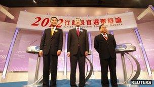Hong Kong Chief Executive candidates: CY Leung, Henry Tang and Albert Ho