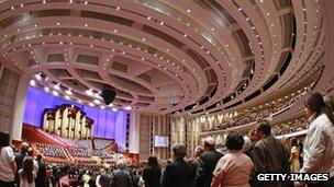 Mormon worshippers at annual conference - file pic 2009