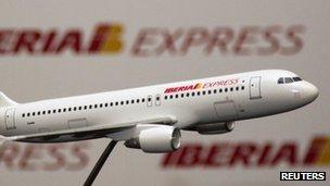 A model of the new Iberia Express