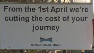 Humber Bridge sign