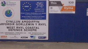 Arwyddion yn Y Rhyl