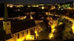Luxembourg at night