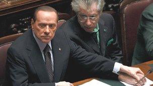 Silvio Berlusconi and Umberto Bossi
