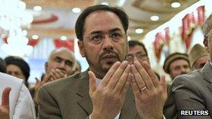 Salahuddin Rabbani pictured at Kabul Intercontinental Hotel October 4, 2011