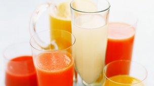 Juices and soft drinks