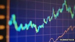stock photo of trend line of markets