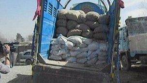 Truck containing explosives (Image: NDS)