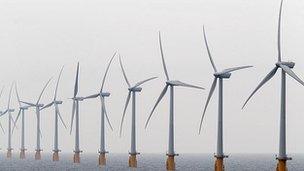 Wind farm off the coast of Kent
