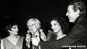 Liza Minelli, Andy Warhol, Bianca Jagger, Halston