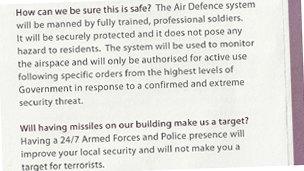 Extract from MoD leaflet