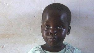 Three-year-old Betty was fathered by LRA leader Joseph Kony with an abducted woman