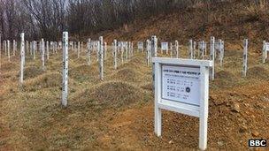 Graves of North Korean and Chinese soldiers