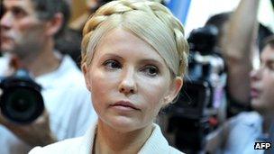 Ukrainian opposition leader Yulia Tymoshenko (file pic June 2011)