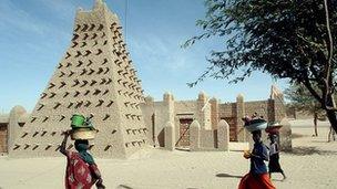The Djingareyber mosque is one of the cultural sites protected by Unesco in Timbuktu, Mali (file photo)