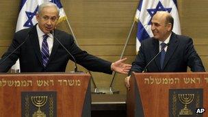 Benjamin Netanyahu and Shaul Mofaz