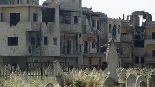 A cemetary in Homs