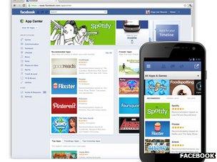 Screenshot of Facebook App Center