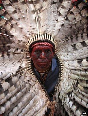 Brazilian tribesman (Image: AP)