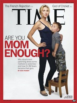Time magazine cover of mother breastfeeding her three-year-old son