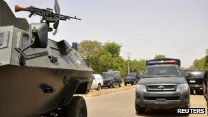Security forces in Kano, northern Nigeria, April 2012 (file image)