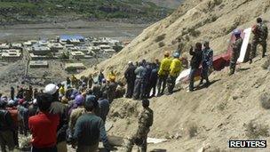 The crash site in Nepal