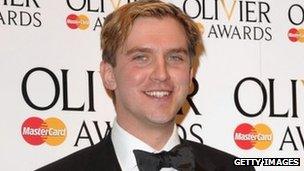 Dan Stevens backstage at this year's Olivier Awards
