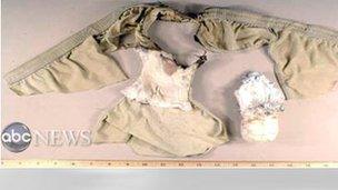 Underwear bomb from 2009 attempt